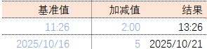 日期和时间的计算